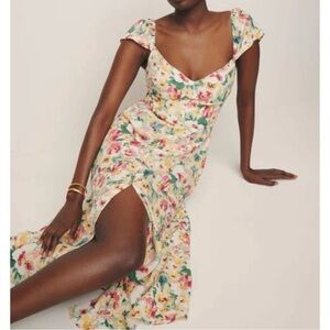 Reformation Baxley Floral Midi Dress Cottagecore